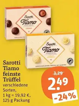 tegut Sarotti Tiamo feinste Trüffel Angebot