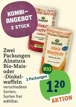 tegut Alnatura Bio-Mais- oder -Dinkel-waffeln Angebot