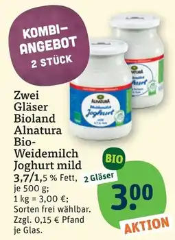 tegut Alnatura Bio-Weidemilch Joghurt mild Angebot
