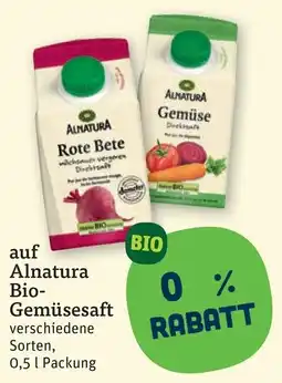 tegut Alnatura Bio-Gemüsesaft Angebot