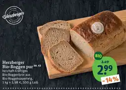 tegut Herzberger Bio-Roggen pur Angebot