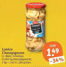 tegut Lutèce Champignons Angebot