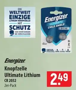 Famila Nord Ost Energizer Knopfzelle Ultimate Lithium CR 2032 Angebot