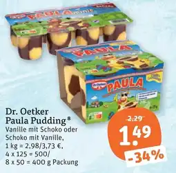 tegut Dr. Oetker Paula Pudding Angebot