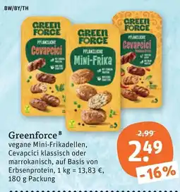 tegut Greenforce vegane Mini-Frikadellen, Cevapcici klassisch oder marrokanisch Angebot