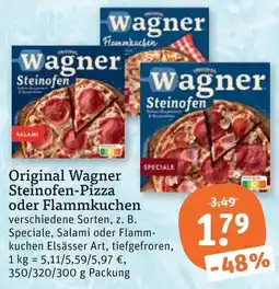 tegut Original Wagner Steinofen-Pizza oder Flammkuchen Angebot