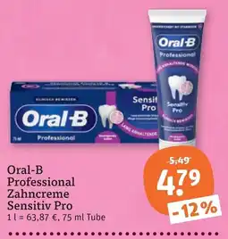 tegut Oral-B Professional Zahncreme Sensitiv Pro Angebot