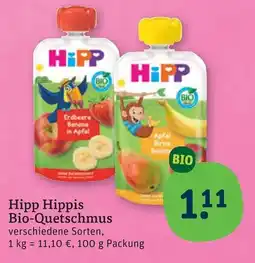 tegut Hipp Hippis Bio-Quetschmus Angebot