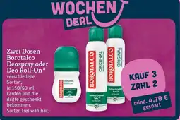 tegut Borotalco Deospray oder Deo Roll-On Angebot