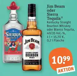 tegut Jim Beam oder Sierra Tequila Angebot
