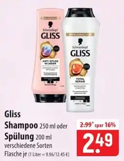 Famila Nord Ost Gliss Shampoo oder Spülung Angebot
