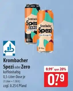 Famila Nord Ost Krombacher Spezi oder Zero Angebot