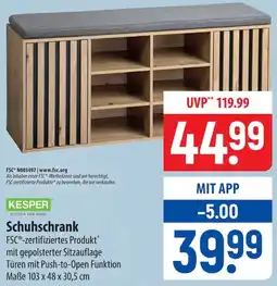 Famila Nord Ost KESPER Schuhschrank Angebot