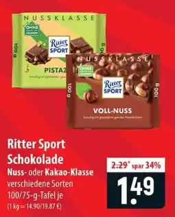 Famila Nord Ost Ritter Sport Schokolade Angebot