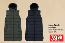 Famila Nord Ost lange Weste für Damen Angebot