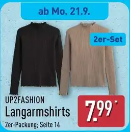 Aldi Nord UP2FASHION Langarmshirts Angebot