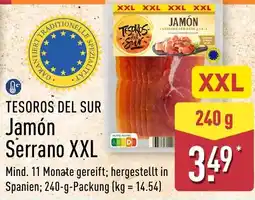 Aldi Nord TESOROS DEL SUR Jamón Serrano XXL Angebot