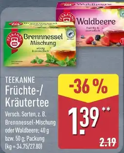 Aldi Nord TEEKANNE Früchte-/Kräutertee Angebot