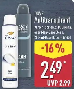 Aldi Nord Dove Antitranspirant Angebot