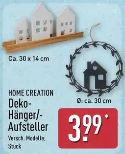 Aldi Nord HOME CREATION Deko-Hänger-/Aufsteller Angebot