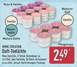 Aldi Nord HOME CREATION Duft-Teelichte Angebot