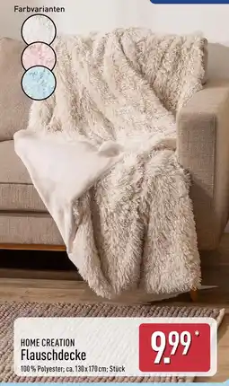 Aldi Nord HOME CREATION Flauschdecke Angebot