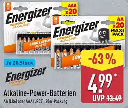Aldi Nord Energizer Alkaline-Power-Batterien Angebot