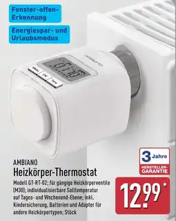 Aldi Nord AMBIAINO Heizkörper-Thermostat Angebot
