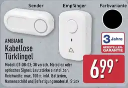 Aldi Nord AMBIAINO Kabellose Türklingel Angebot
