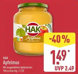 Aldi Nord HAK Apfelmus Angebot