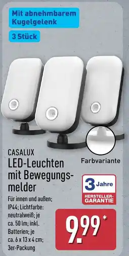 Aldi Nord CASALUX LED-Leuchten mit Bewegungsmelder Angebot