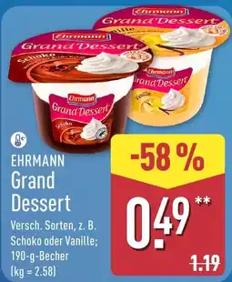 Aldi Nord EHRMANN Grand Dessert Angebot