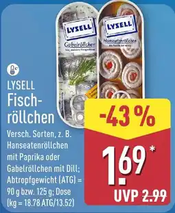 Aldi Nord LYSELL Fisch-röllchen Angebot