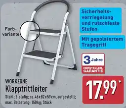 Aldi Nord WORKZONE Klapptrittleiter Angebot