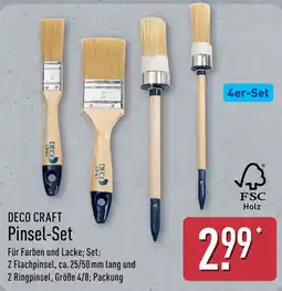 Aldi Nord DECO CRAFT Pinsel-Set Angebot
