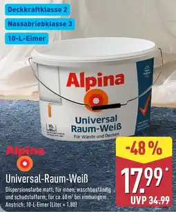 Aldi Nord Alpina Universal-Raum-Weiß Angebot