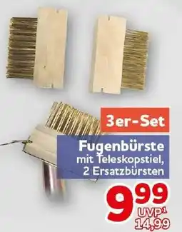 CENTERSHOP Fugenbürste mit Teleskopstiel Angebot