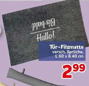 CENTERSHOP Tür-Filzmatte Angebot