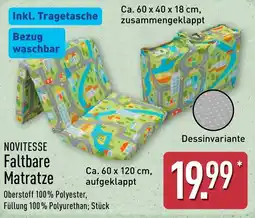 Aldi Nord NOVITESSE Faltbare Matratze Angebot