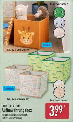 Aldi Nord HOME CREATION Aufbewahrungsbox Angebot