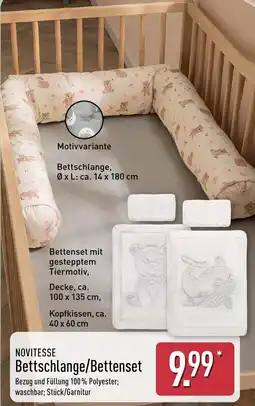 Aldi Nord NOVITESSE Bettschlange/Bettenset Angebot