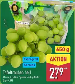 Aldi Nord Tafeltrauben hell Angebot