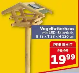 CENTERSHOP Vogelfutterhaus mit LED-Solardach Angebot
