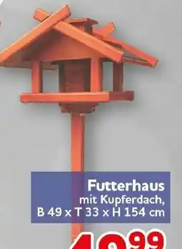 CENTERSHOP Futterhaus mit Kupferdach Angebot