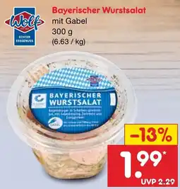 Netto Marken-Discount Wolf Bayerischer Wurstsalat Angebot