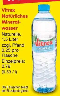 Netto Marken-Discount Vitrex Natürliches Mineralwasser Naturelle Angebot