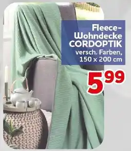 CENTERSHOP Fleece-Wohndecke CORDOPTIK Angebot