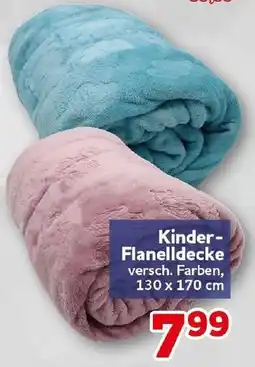 CENTERSHOP Kinder-Flanelldecke Angebot