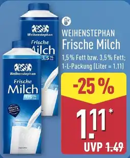 Aldi Nord Weihenstephan Frische Milch Angebot