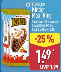 Aldi Nord FERRERO Kinder Maxi King Angebot